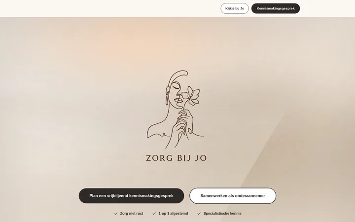 Website for Zorg bij Jo